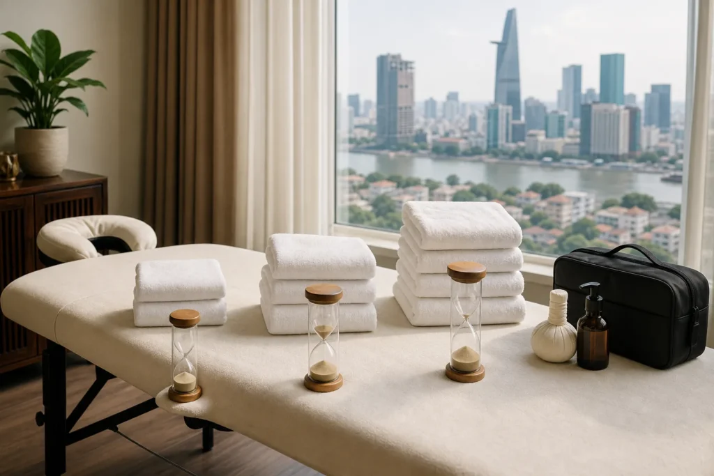 Home massage Ho Chi Minh City price comparison for different session lengths