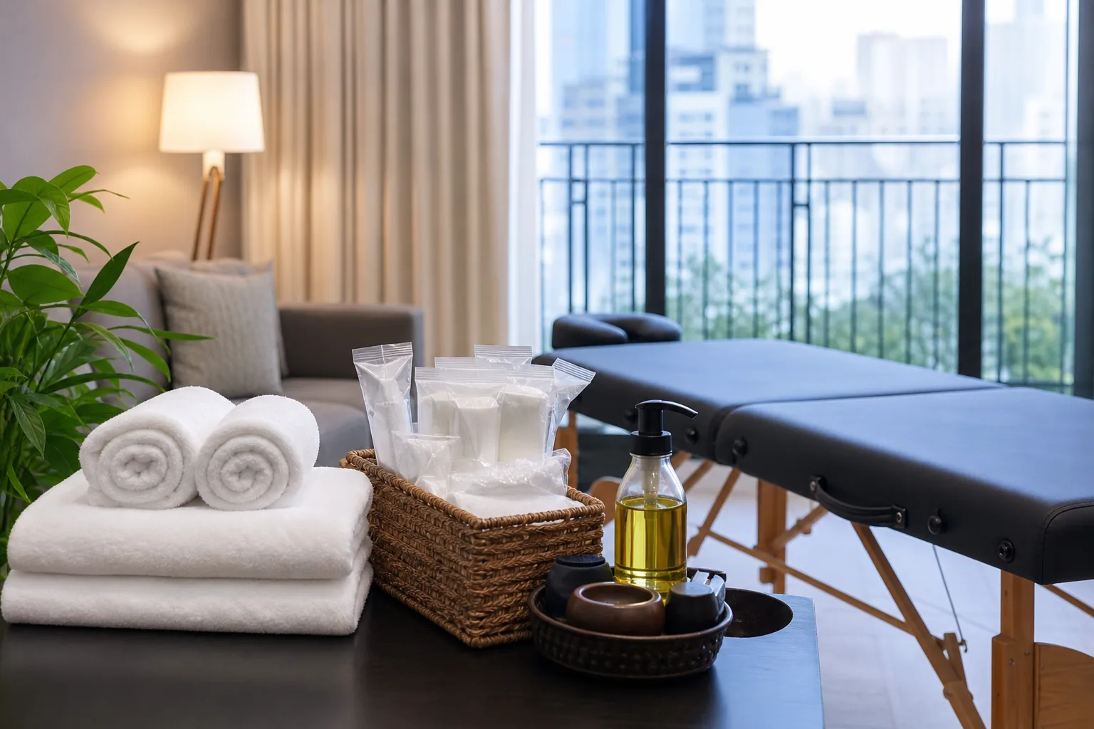 Home massage Ho Chi Minh City price service inclusions with clean towels and supplies