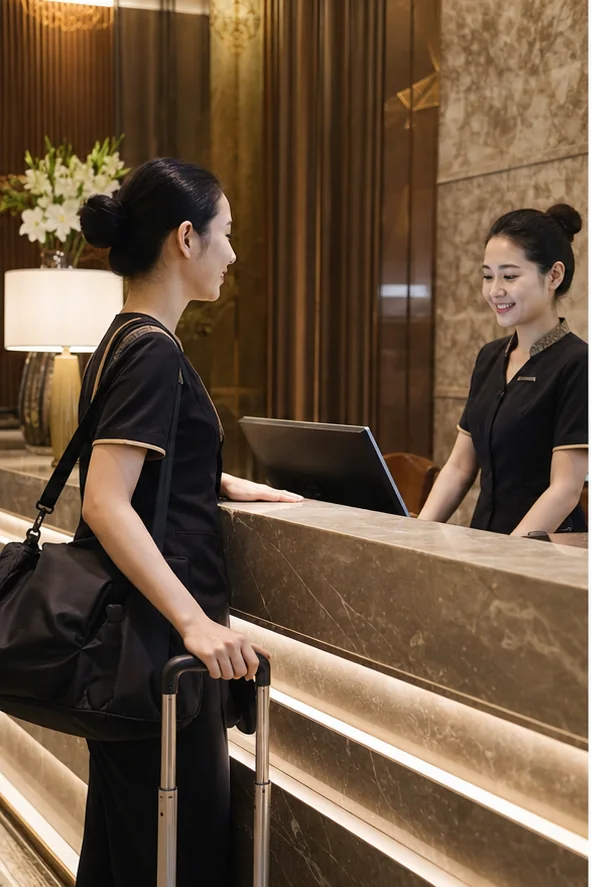 Kỹ thuật viên chuyên nghiệp đến sảnh khách sạn Đà Nẵng