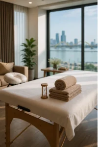 Bộ dụng cụ massage tại nhà Đà Nẵng sạch sẽ cho buổi trị liệu riêng tư